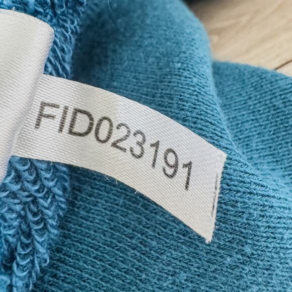 Venus Lightweight Teal Sweatshirt w/ Brass Grommet Holes & Zippers-Women's 3XL - Picture 10 of 11